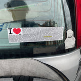 'I <3 Centred D'editions' bumper sticker